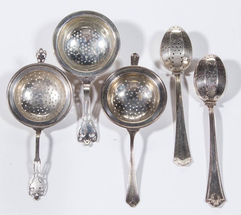AMERICAN STERLING SILVER TEA STRAINERS, LOT OF THREE (1 of 1)