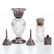CUT GLASS SILVER-MOUNTED PERFUME / SCENT BOTTLES, LOT