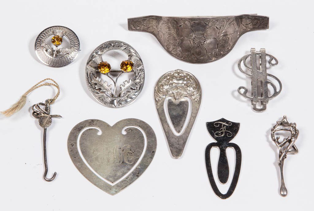 ASSORTED STERLING SILVER SMALL ARTICLES, LOT OF NINE (1 of 1)