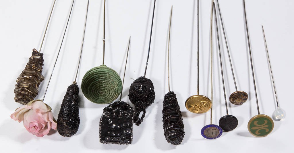 ASSORTED HATPINS, LOT OF 13 (1 of 4)