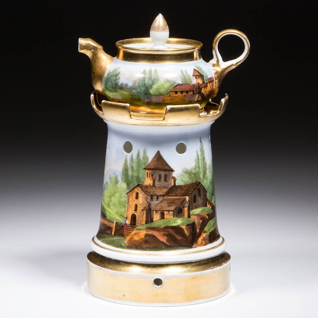 FRENCH OLD PARIS VEILLEUSE CERAMIC TEAPOT (1 of 2)