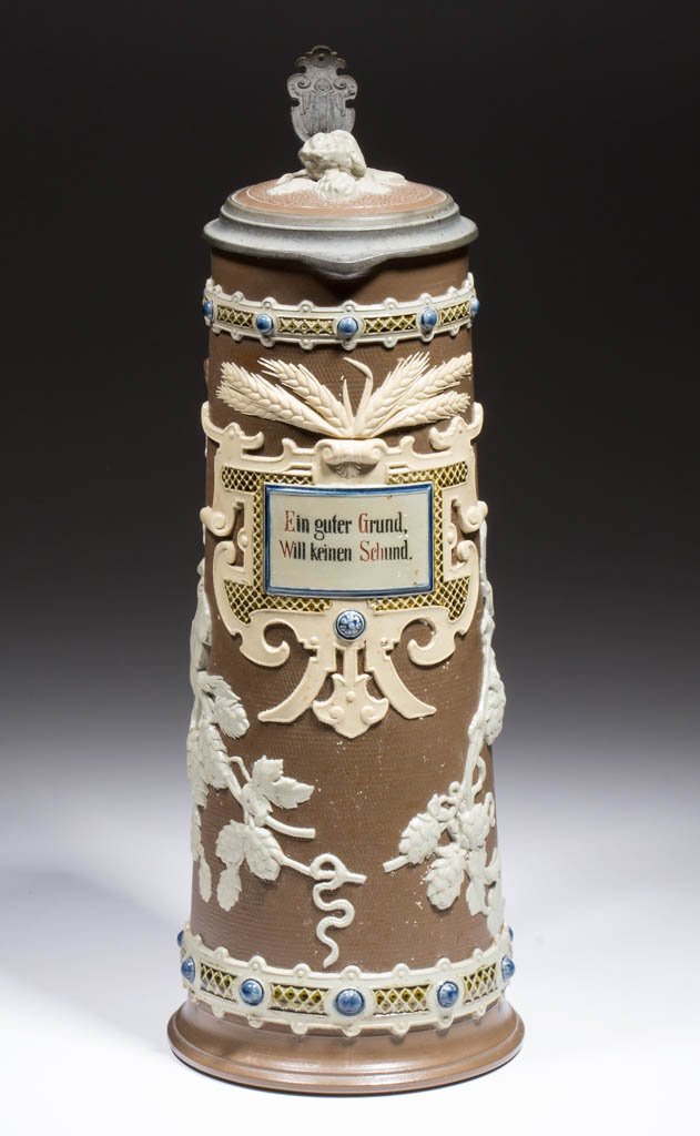 GERMAN METTLACH CERAMIC STEIN (1 of 3)