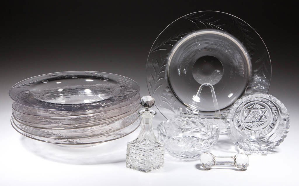 ASSORTED CUT GLASS ARTICLES, LOT OF 11 (1 of 1)