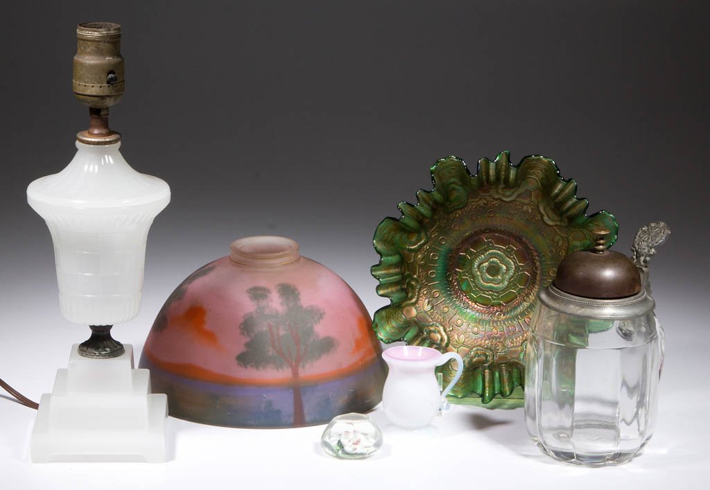 ASSORTED GLASS ARTICLES, LOT OF SIX (1 of 1)