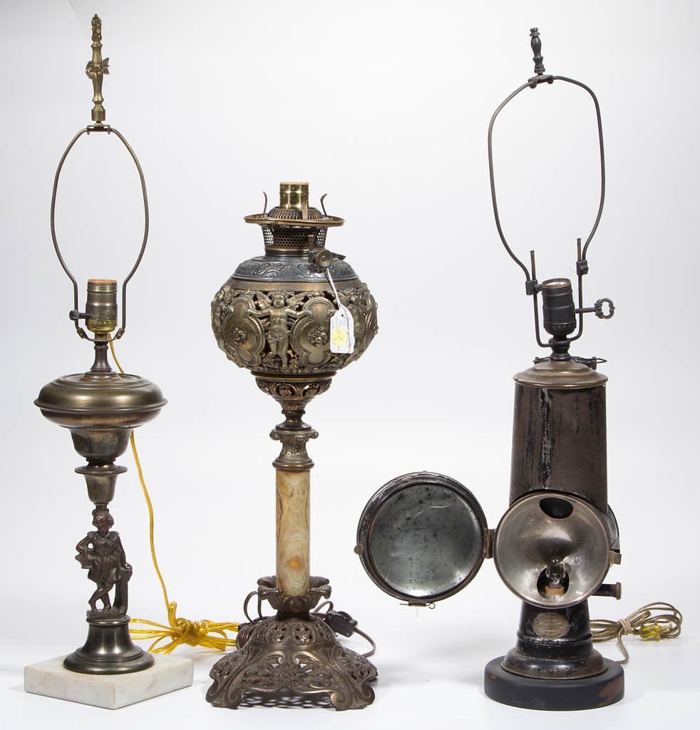 ASSORTED ELECTRIFIED LIGHTING DEVICES, LOT OF THREE (1 of 1)