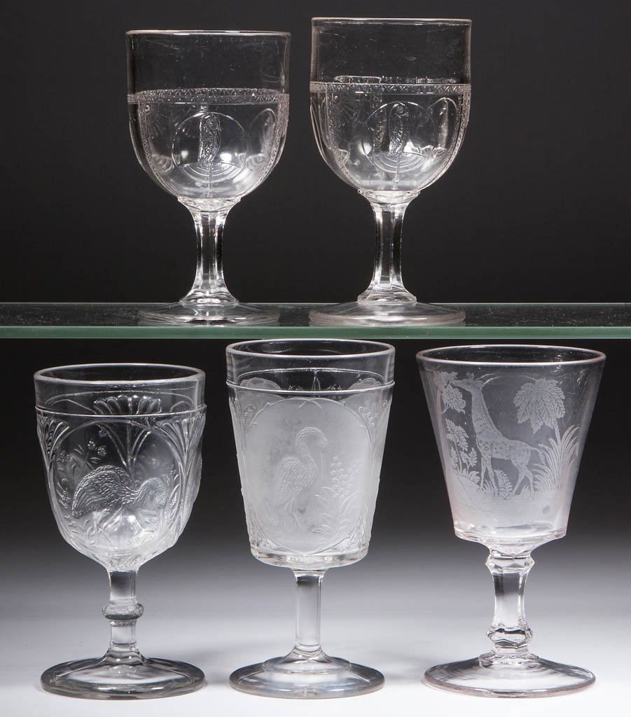 ASSORTED EAPG GOBLETS, LOT OF FIVE (1 of 1)