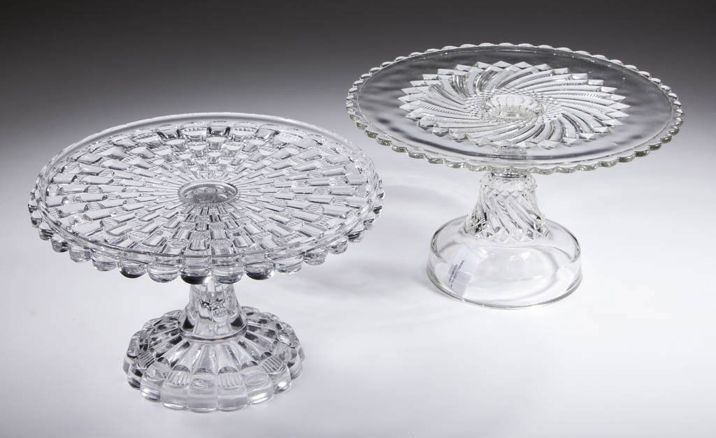 ASSORTED EAPG SALVERS / CAKE STANDS, LOT OF TWO (1 of 1)