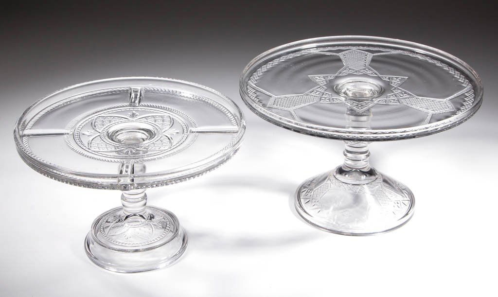 ASSORTED EAPG SALVERS / CAKE STANDS, LOT OF TWO (1 of 1)