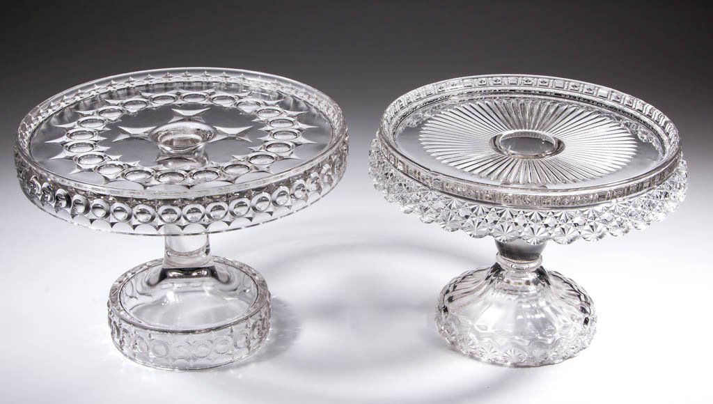 ASSORTED EAPG SALVERS / CAKE STANDS, LOT OF TWO (1 of 1)