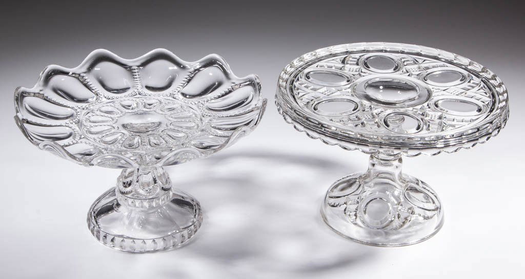 ASSORTED EAPG SALVERS / CAKE STANDS, LOT OF TWO (1 of 1)