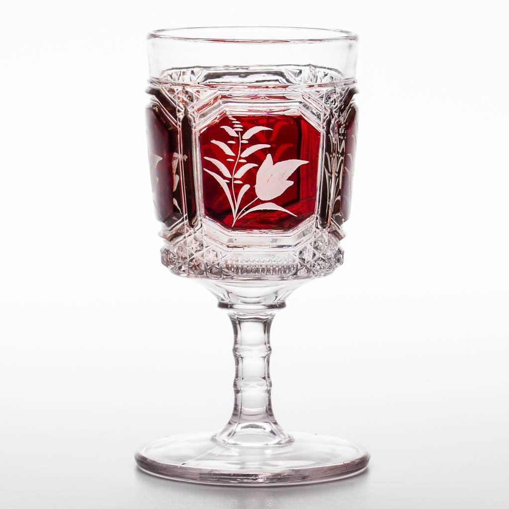 BUNGALO - RUBY-STAINED GOBLET (1 of 1)