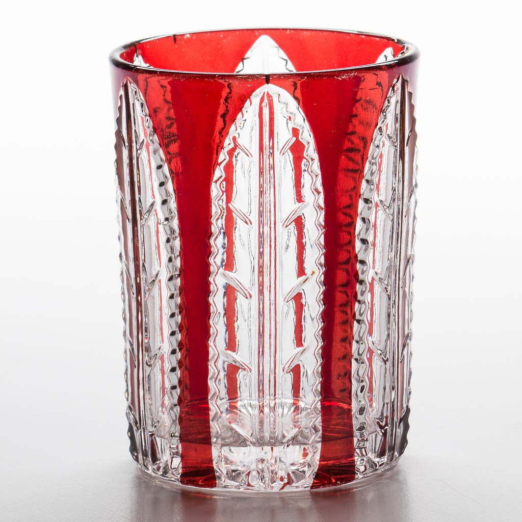 CO-OP NO. 323 / LEAF LATTICE - RUBY-STAINED TUMBLER (1 of 1)