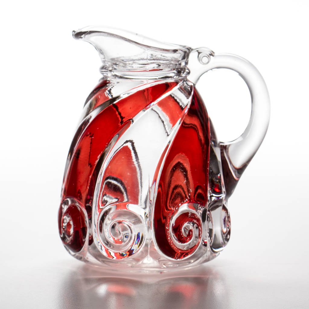 DUNCAN NO. 360 / SNAIL - RUBY-STAINED SYRUP PITCHER (1 of 1)