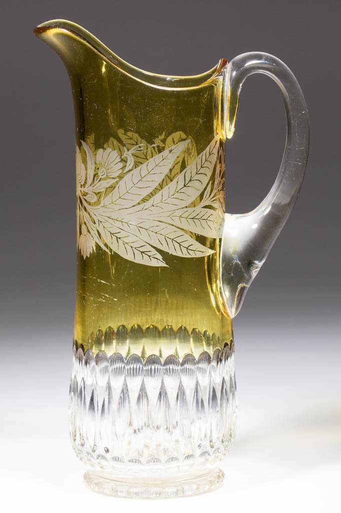 HOBBS NO. 341 / MARIO - AMBER-STAINED WATER PITCHER (1 of 1)