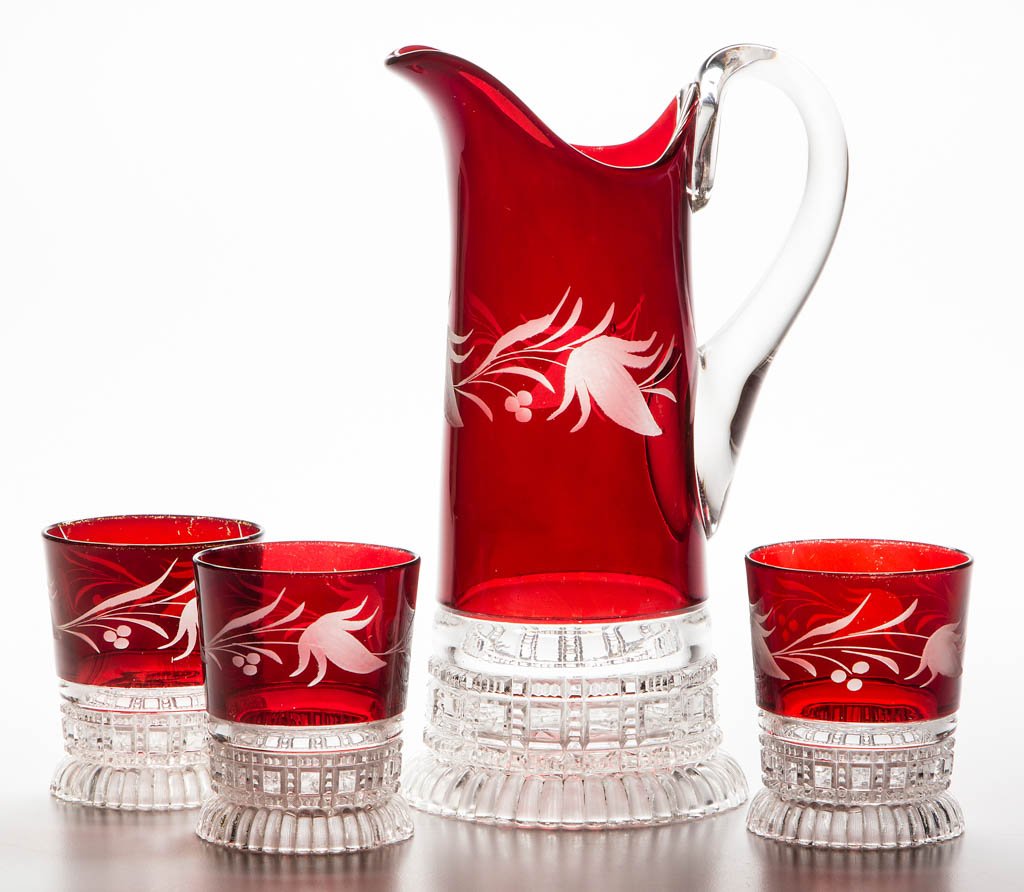 KING NO. 28 / PRISM AND BLOCK BAND - RUBY-STAINED (1 of 1)