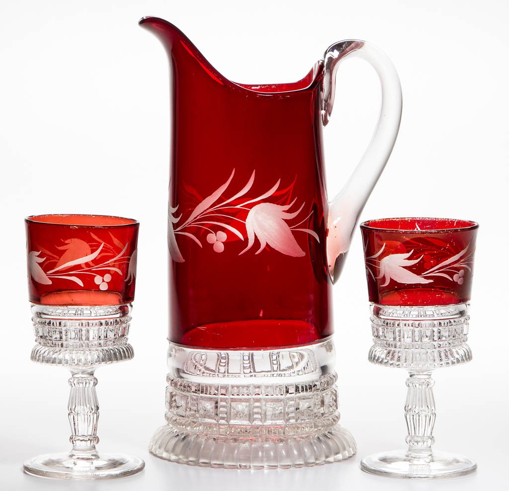 KING NO. 28 / PRISM AND BLOCK BAND - RUBY-STAINED (1 of 1)