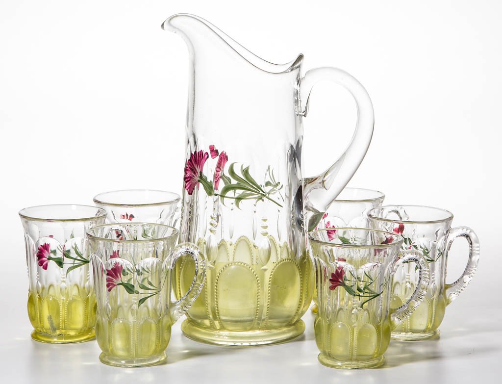 MICHIGAN / LOOP AND PILLAR - YELLOW-STAINED SEVEN-PIECE (1 of 1)