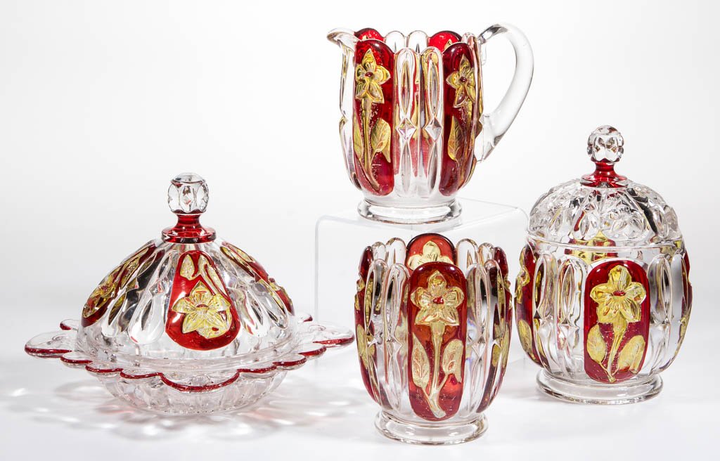 SUNKEN PRIMROSE / GREENSBURG FLORIDA - RUBY-STAINED (1 of 1)