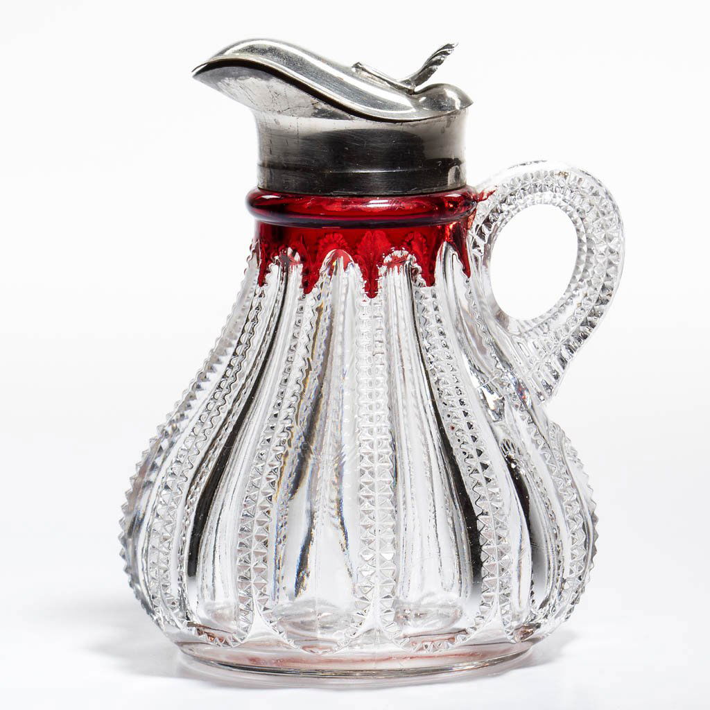 THE PRIZE (OMN) - RUBY-STAINED SYRUP PITCHER (1 of 1)