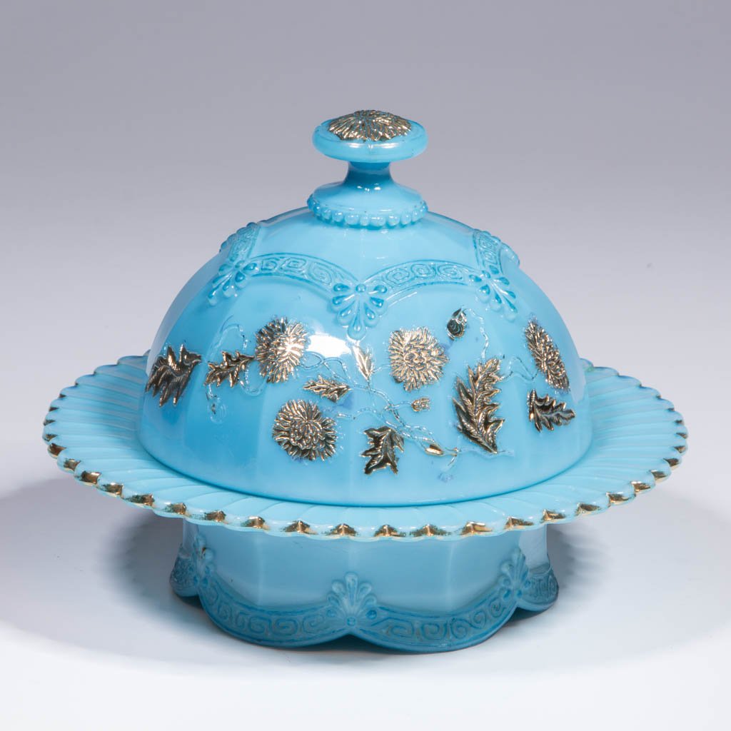 CHRYSANTHEMUM SPRIG / PAGODA (OMN) COVERED BUTTER DISH (1 of 1)