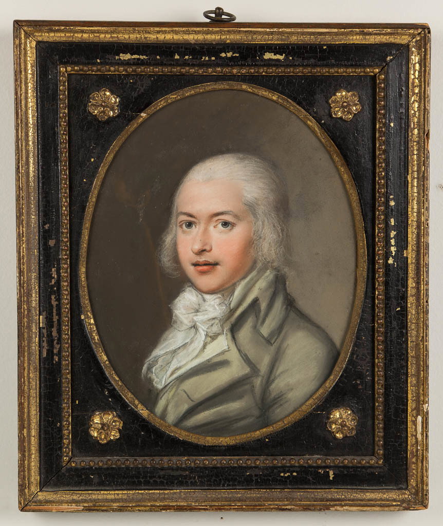 BRITISH OR CONTINENTAL SCHOOL (LATE 18TH/EARLY 19TH: BRITISH OR CONTINENTAL SCHOOL (LATE 18TH/EARLY 19TH CENTURY) PORTRAIT OF A GENTLEMAN, pastel on paper, bust-length depiction of silver-haired sitter in partial profile with face turned toward the view