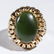 VINTAGE LADY'S 14K GOLD AND JADE RING