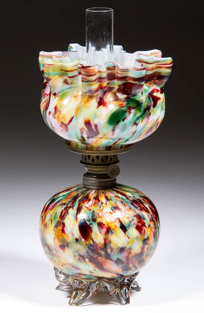 CASED MULTI-COLORED SPATTER MINIATURE LAMP (1 of 1)