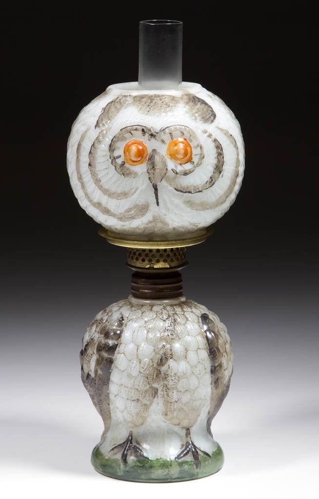 GLASS OWL FIGURAL MINIATURE LAMP (1 of 1)