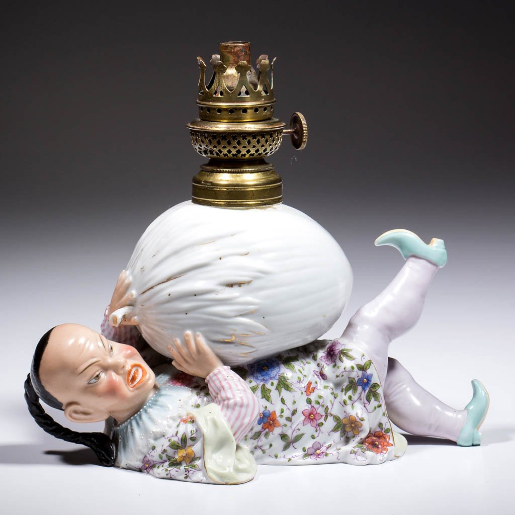 GERMAN ERNST BOHNE SOHNE PORCELAIN FIGURAL MINIATURE (1 of 1)