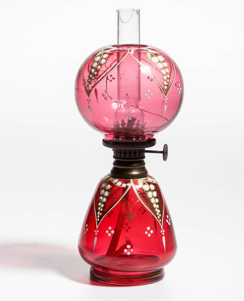 VICTORIAN DECORATED MINIATURE LAMP (1 of 1)