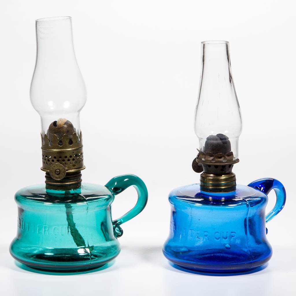 LITTLE BUTTERCUP MINIATURE FINGER LAMPS, LOT OF TWO (1 of 1)