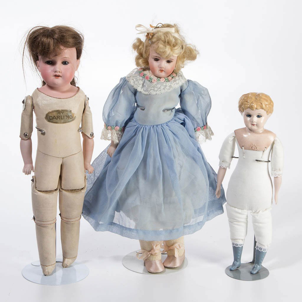 ASSORTED GERMAN DOLLS, LOT OF THREE (1 of 7)