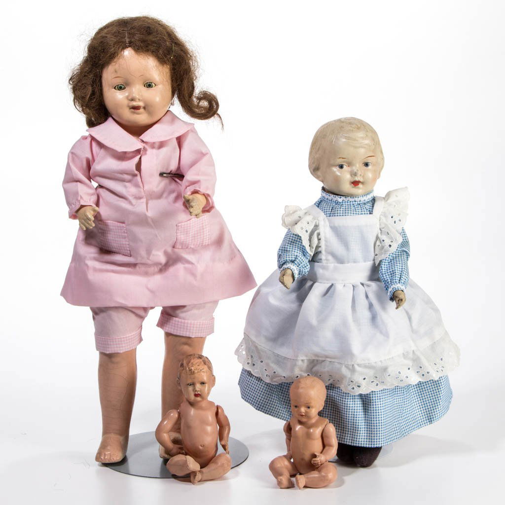 VINTAGE COMPOSITION DOLLS, LOT OF TWO (1 of 5)