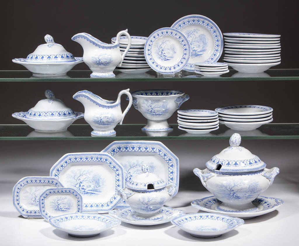 ENGLISH TRANSFER-PRINTED CHILDREN'S TOY CERAMIC TABLE (1 of 1)