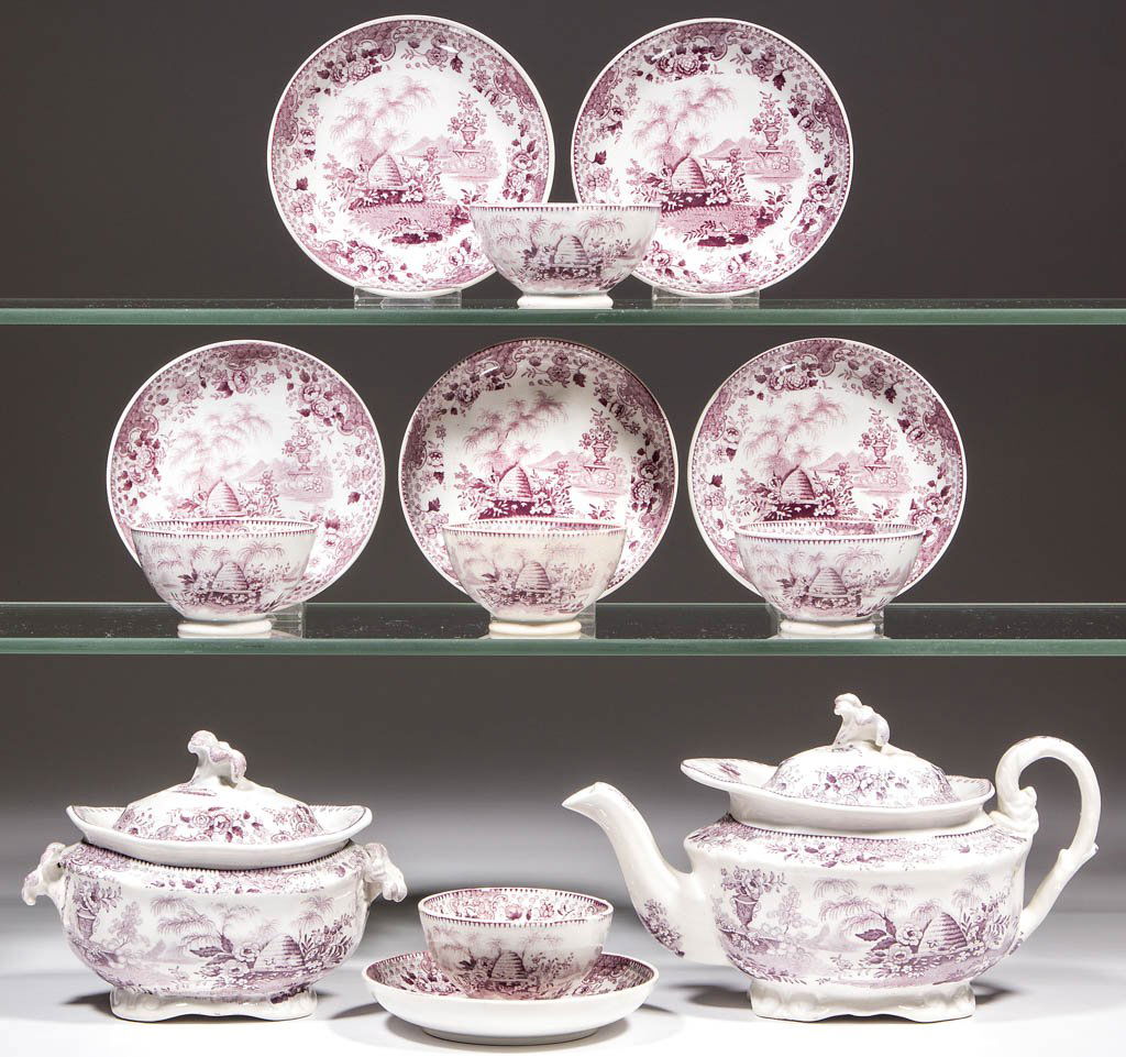 ENGLISH TRANSFER-PRINTED CHILDREN'S TOY CERAMIC TEA (1 of 1)