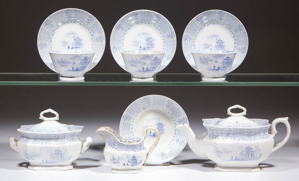 ENGLISH TRANSFER-PRINTED CHILDREN'S TOY CERAMIC TEA (1 of 1)