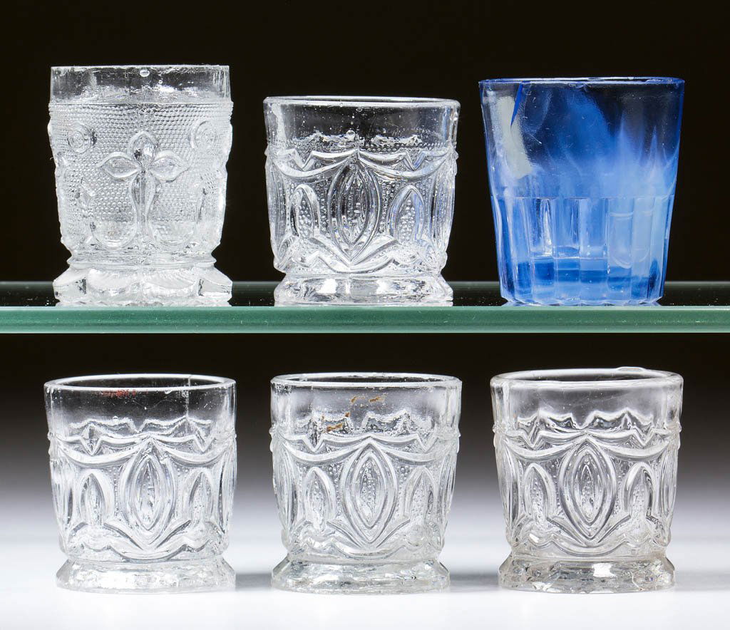 ASSORTED PRESSED CHILDREN'S TOY TUMBLERS, LOT OF SIX (1 of 1)