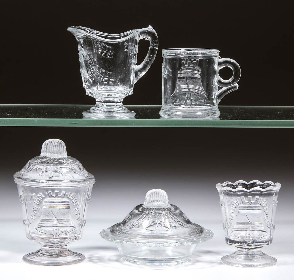 LIBERTY BELL CHILDREN'S GLASS TOY FOUR-PIECE TABLE SET (1 of 1)