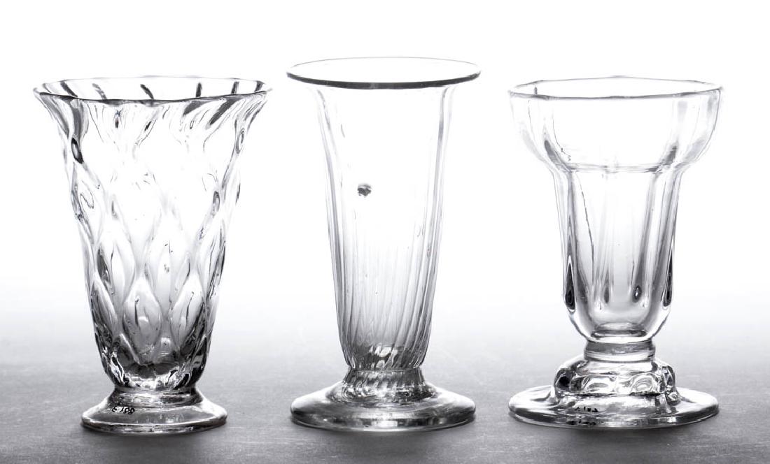 ENGLISH PATTERN-MOLDED JELLY GLASSES, LOT OF THREE (1 of 1)