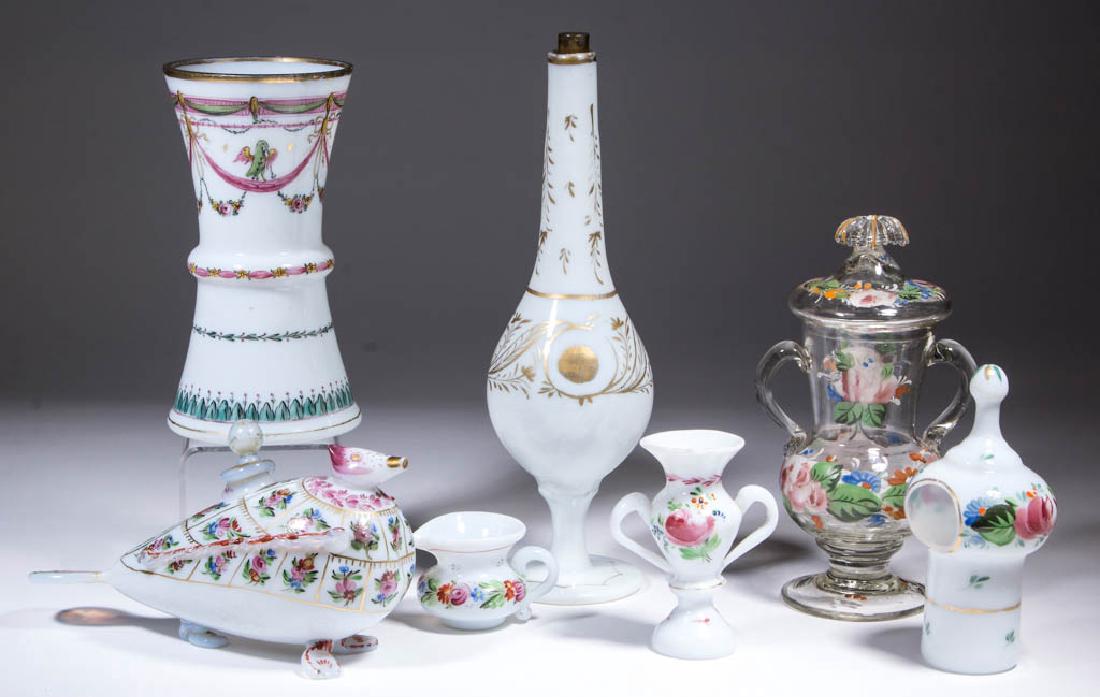 CONTINENTAL FREE-BLOWN AND ENAMELED ARTICLES, LOT OF (1 of 1)