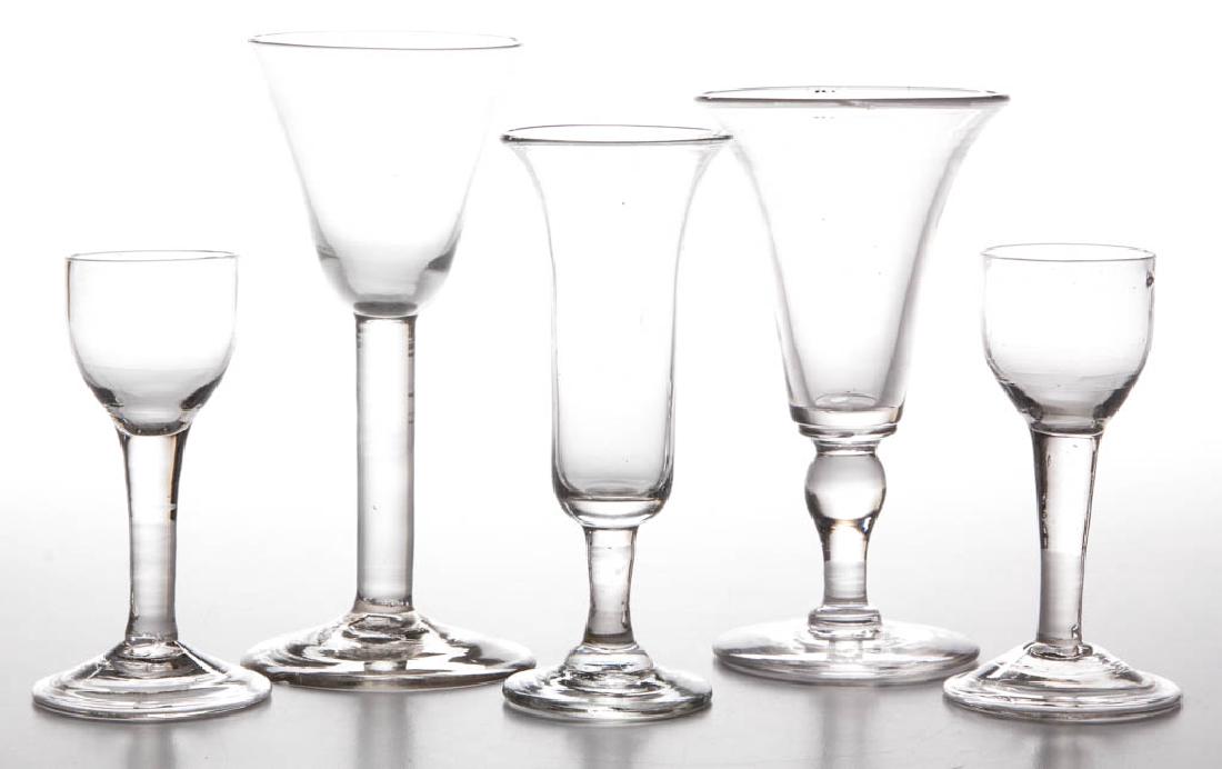 ASSORTED FREE-BLOWN DRINKING VESSELS, LOT OF FOUR (1 of 1)