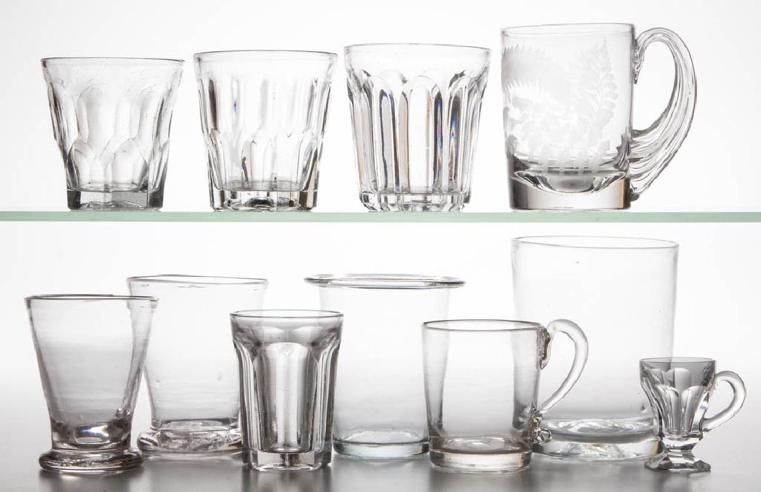 ASSORTED FREE-BLOWN OR PRESSED DRINKING VESSELS, LOT OF (1 of 1)