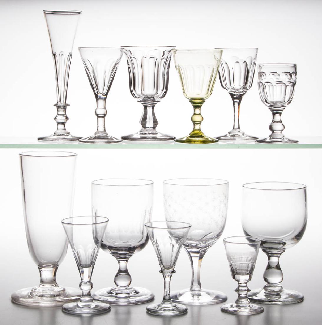 ASSORTED FREE-BLOWN DRINKING VESSELS, LOT OF 13 (1 of 1)