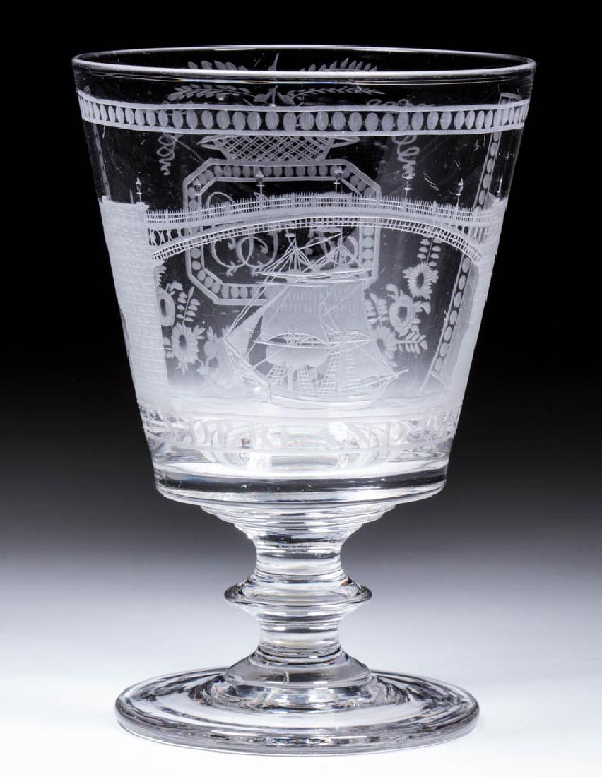 ENGLISH FREE-BLOWN AND ENGRAVED COMMEMORATIVE RUMMER (1 of 2)