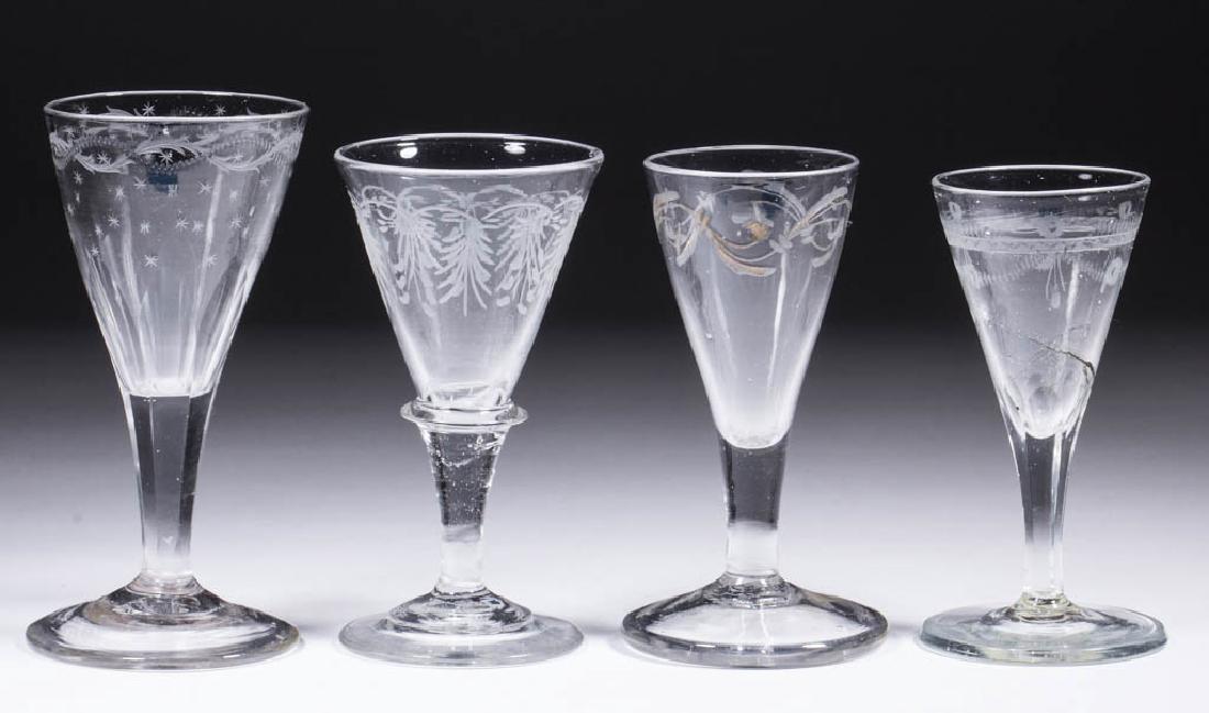 ASSORTED CONTINENTAL BLOWN AND ENGRAVED WINES, LOT OF (1 of 1)