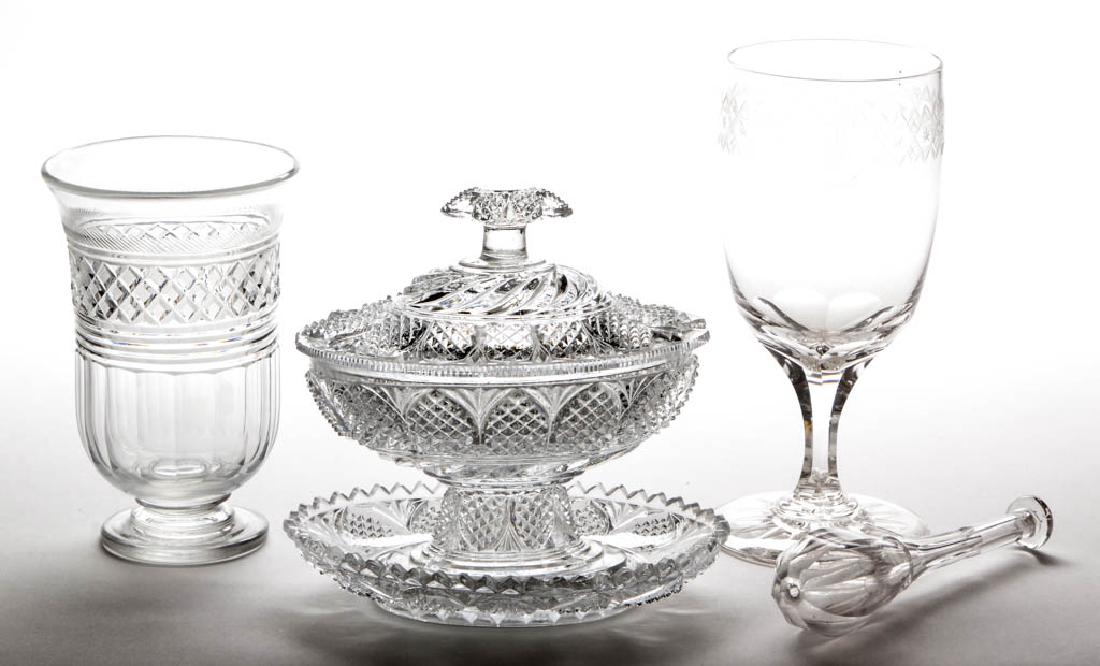 ASSORTED CUT GLASS ARTICLES, LOT OF FIVE (1 of 1)