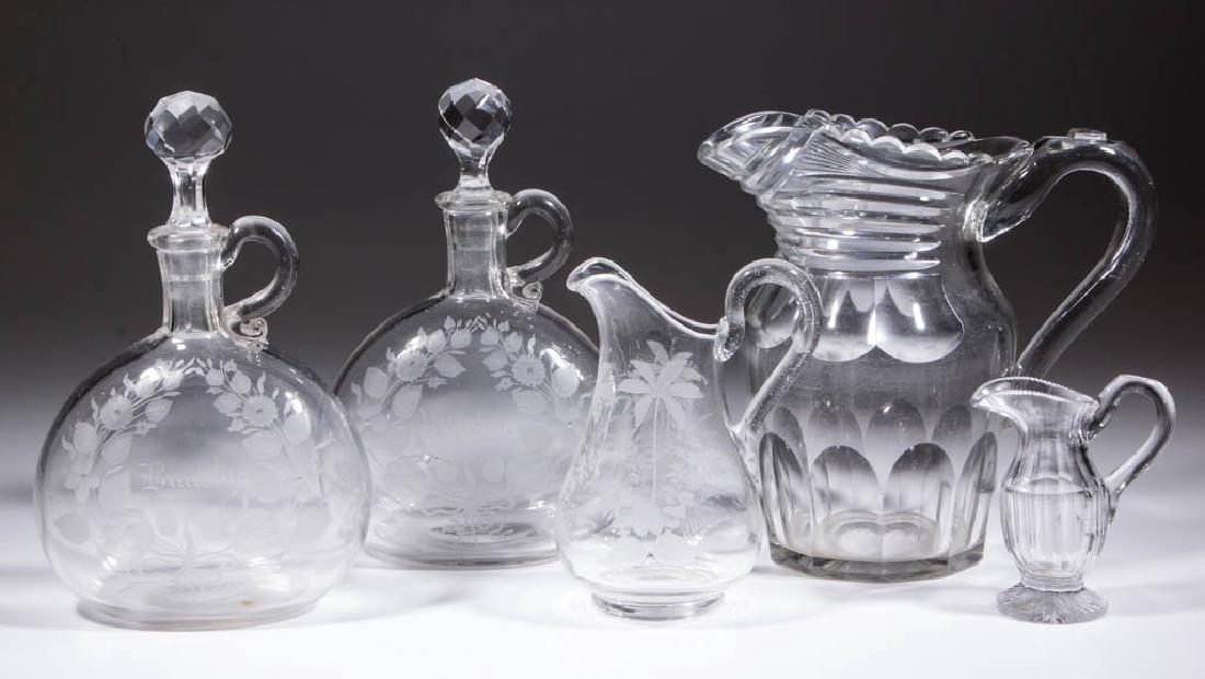 ASSORTED CUT / ENGRAVED ARTICLES, LOT OF FIVE (1 of 1)