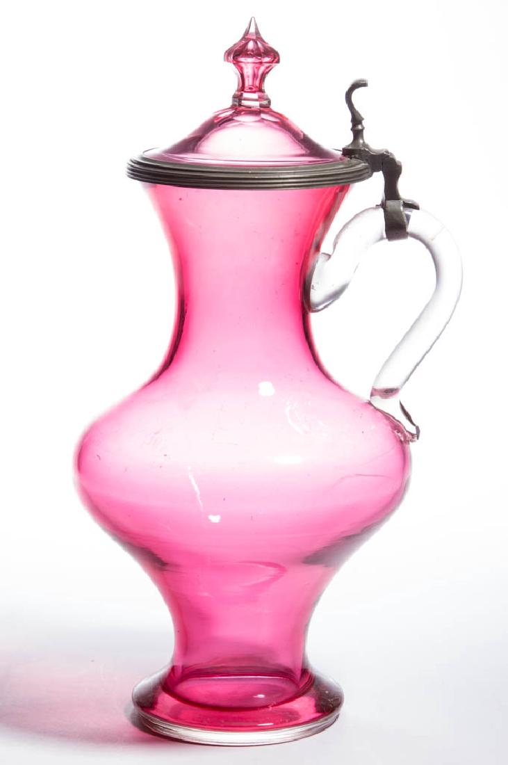 BOHEMIAN FREE-BLOWN TANKARD (1 of 1)