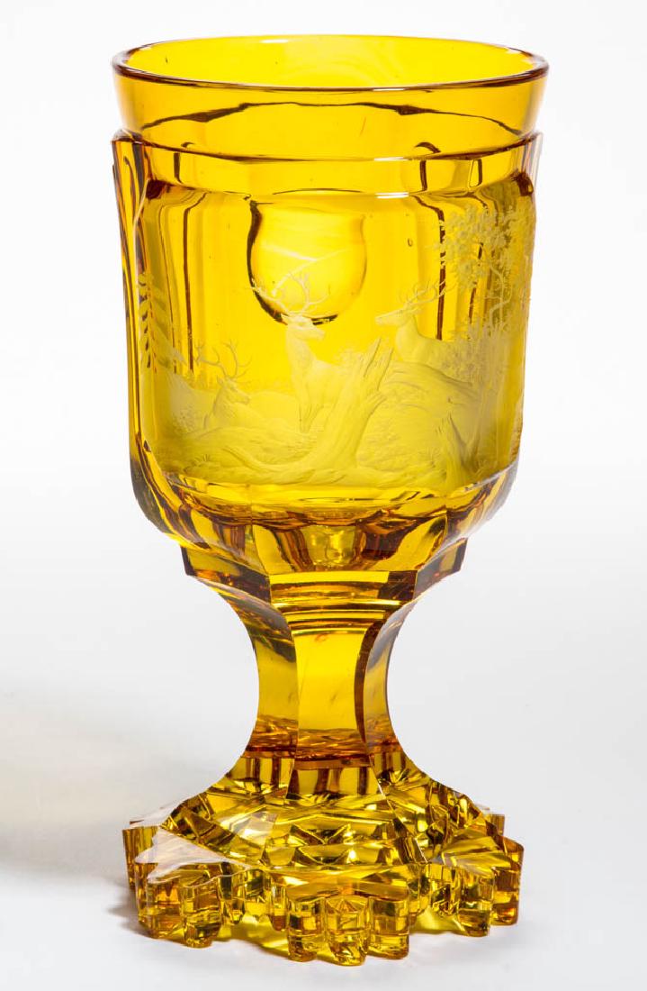 BOHEMIAN CUT AND ENGRAVED POKAL (1 of 2)