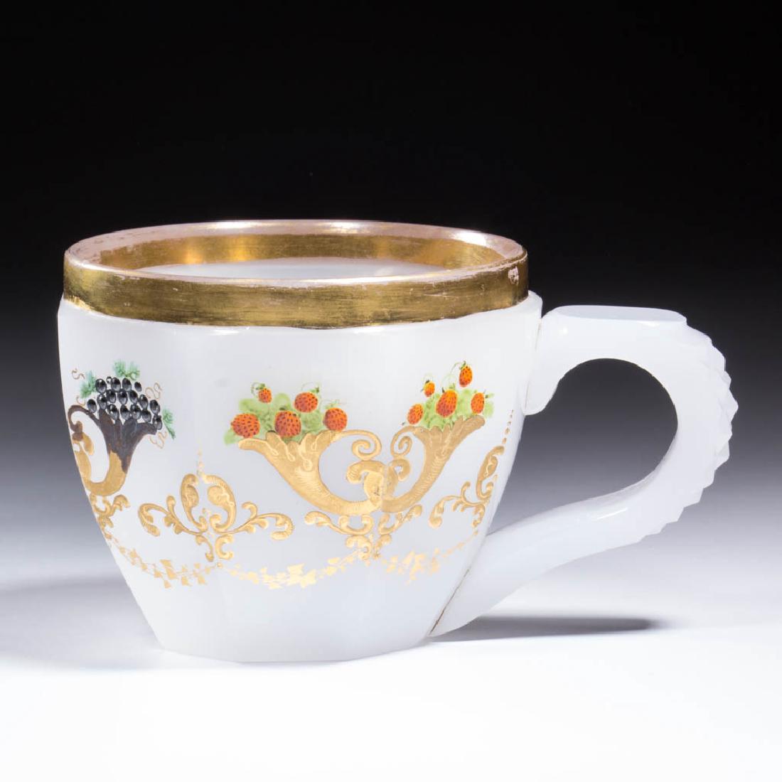 CONTINENTAL DECORATED OPALINE LARGE CUP (1 of 1)